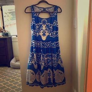 Anthropologie Sky Blue Retro Dress